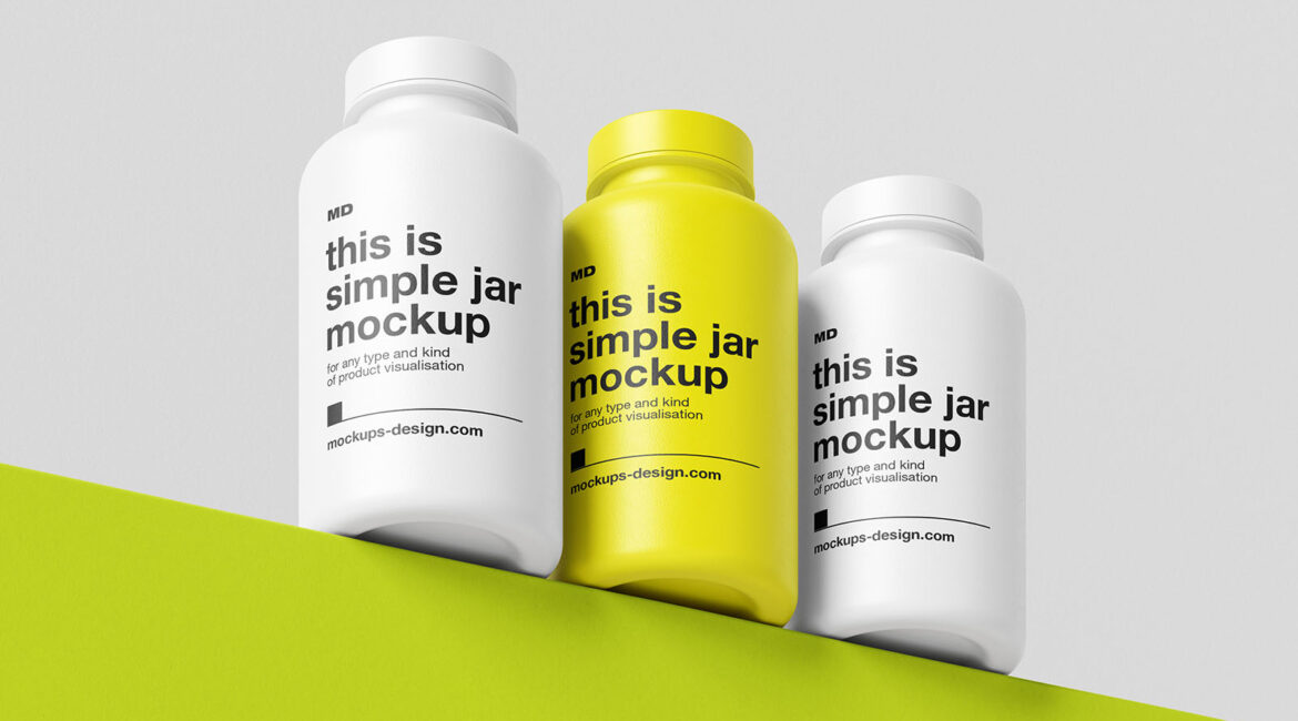Free Plastic Jar Mockup 3 1