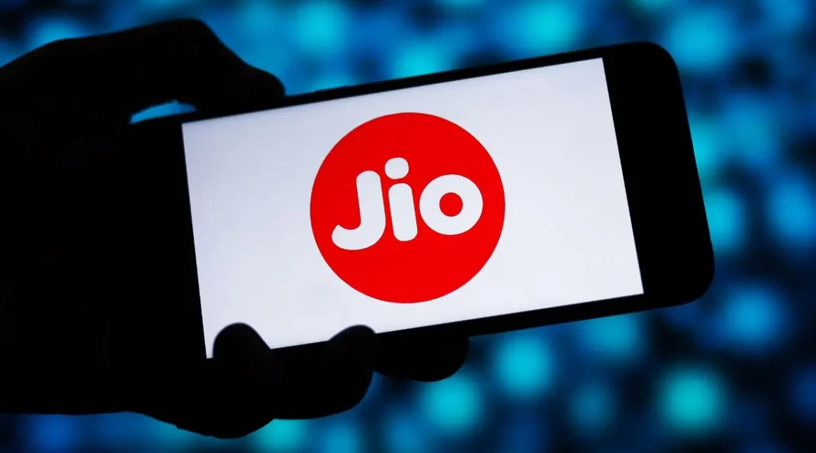 jio logo on a phone